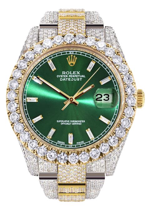 fake iced out gold rolex|rolex datejust 41 iced out.